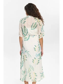 Jurk "Nukyndall" Crème/groen -Limango Winkel numph jurk nukyndall creme groen 1