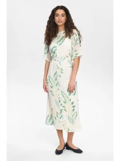 Jurk "Nukyndall" Crème/groen -Limango Winkel numph jurk nukyndall creme groen 2