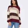 ONLY Trui Bordeaux/zandkleurig -Limango Winkel only trui bordeaux zandkleurig