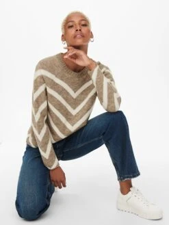 ONLY Trui Taupe/crème -Limango Winkel only trui taupe creme 3