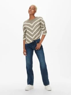 ONLY Trui Taupe/crème -Limango Winkel only trui taupe creme 5