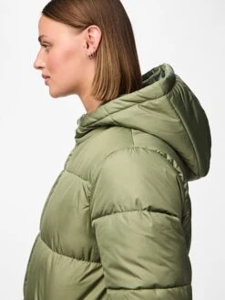 Pieces Doorgestikte Mantel "Bee" Groen -Limango Winkel pieces doorgestikte mantel bee groen 4