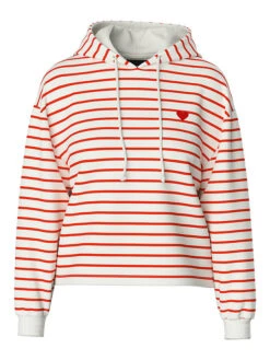 Pieces Hoodie "Chilli" Crème/rood