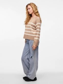 Pieces Trui "Sia" Beige/wit 5 Pieces Trui "Sia" Beige/wit -Limango Winkel pieces trui sia beige wit 3