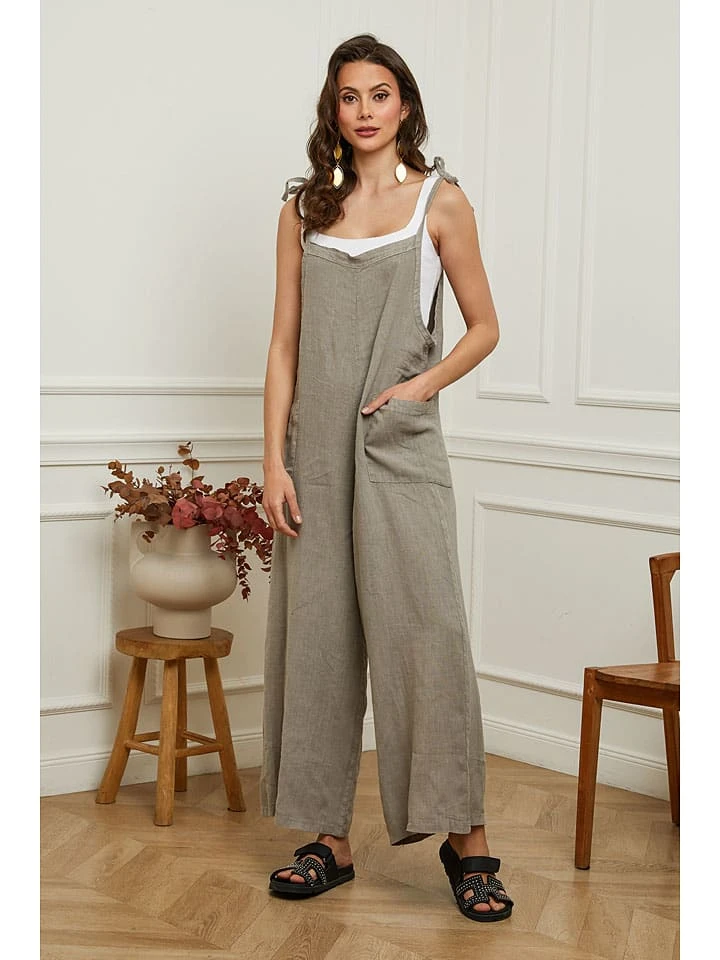 Linnen jumpsuit "Gadjy" taupe Linnen Jumpsuit "Gadjy" Taupe -Limango Winkel plume linnen jumpsuit gadjy taupe 2
