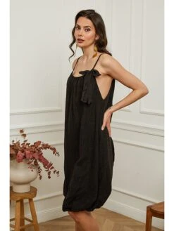 Linnen Jurk "Caspar" Zwart 4 Linnen Jurk "Caspar" Zwart -Limango Winkel plume linnen jurk caspar zwart 2