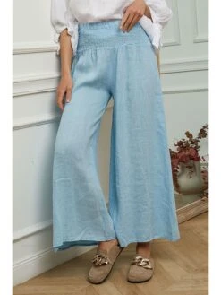 Linnen Marlenebroek "Fuga" Lichtblauw -Limango Winkel plume linnen marlenebroek fuga lichtblauw 1