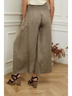 Linnen Marlenebroek "Fuga" Taupe -Limango Winkel plume linnen marlenebroek fuga taupe 3