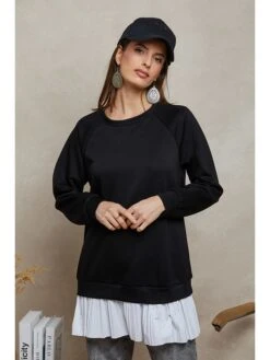 Sweatshirt "Nature" Zwart