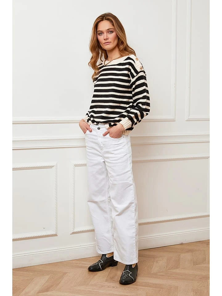 Trui "Jalove" zwart/crème Trui "Jalove" Zwart/crème -Limango Winkel plume trui jalove zwart creme 4