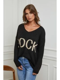 Trui "Odele" Zwart -Limango Winkel plume trui odele zwart 2