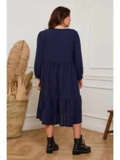 Jurk "Arnis" Donkerblauw -Limango Winkel plus size company jurk arnis donkerblauw 2