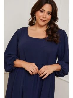 Jurk "Arnis" Donkerblauw -Limango Winkel plus size company jurk arnis donkerblauw 3