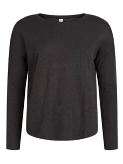 Wollen Longsleeve "Mibe" Zwart