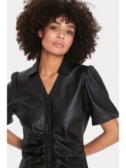 Leren Jurk "Saint Tropez" Zwart -Limango Winkel saint tropez leren jurk saint tropez zwart 2