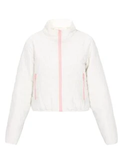 Schmuddelwedda Doorgestikte Jas Wit/lichtroze