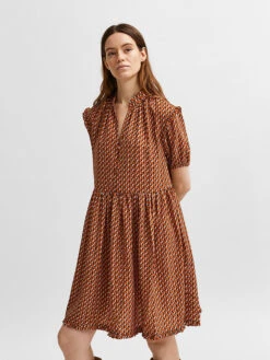 Selected Femme Jurk "Poline-Paulina" Meerkleurig