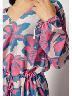 Skiny Jurk Crème/blauw/roze -Limango Winkel skiny jurk creme blauw roze 2