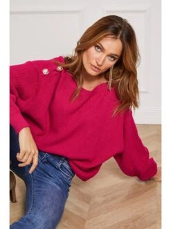 Trui "Burny" Fuchsia 4 Trui "Burny" Fuchsia -Limango Winkel so cachemire trui burny fuchsia 2