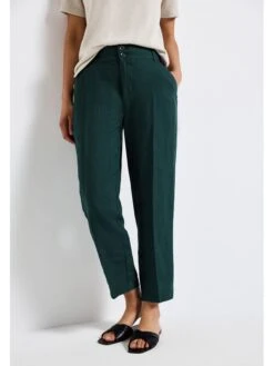 STREET ONE Linnen Broek Petrol