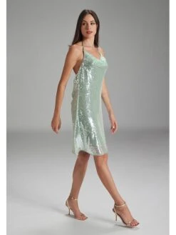 SWING Paillettenjurk Mintgroen