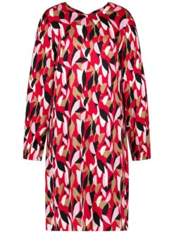 Taifun Jurk Rood/zwart/wit