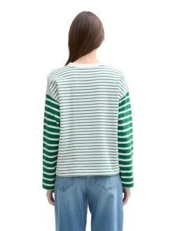 TOM TAILOR Denim Sweatshirt Groen/wit -Limango Winkel tom tailor denim sweatshirt groen wit 2