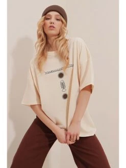 Shirt "Trend Alaçat Stili" Beige -Limango Winkel trend alacati shirt trend alacat stili beige 2