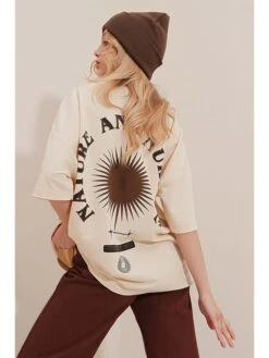 Shirt "Trend Alaçat Stili" Beige -Limango Winkel trend alacati shirt trend alacat stili beige 3