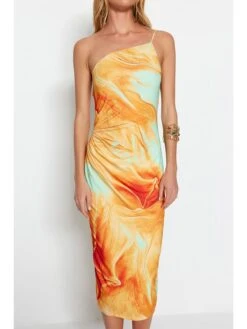 Trendyol Jurk Oranje/mintgroen -Limango Winkel trendyol jurk oranje mintgroen 3