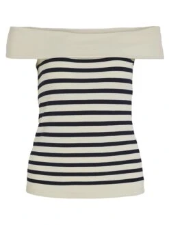 Vila Top Beige/zwart