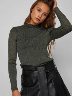 Vila Trui Zwart/groen -Limango Winkel vila trui zwart groen 4