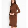 Gebreide Jurk Cognackleurig -Limango Winkel william de faye gebreide jurk cognackleurig