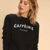 Sweatshirt "Caffeine Please" Zwart 1 Sweatshirt "Caffeine Please" Zwart -Limango Winkel wooop sweatshirt caffeine please zwart