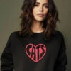 Sweatshirt "Heart Cat" Zwart -Limango Winkel wooop sweatshirt heart cat zwart