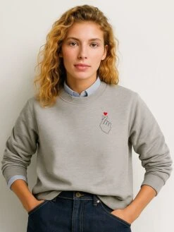 Sweatshirt "K Love Cur" Grijs