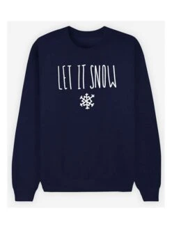 Sweatshirt "Let It Snow" Donkerblauw