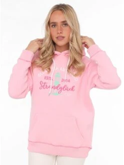 Hoodie "Glücklich Am Strand" Lichtroze