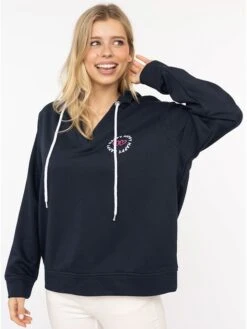 Hoodie "Smile Everyday Enjoy" Donkerblauw
