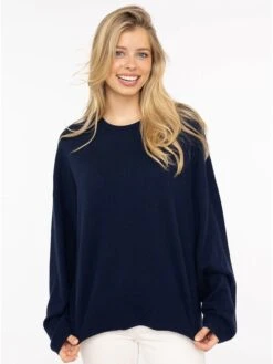 Kasjmieren Trui Donkerblauw