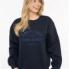 Sweatshirt "Happy Vibes" Donkerblauw -Limango Winkel zwillingsherz sweatshirt happy vibes donkerblauw