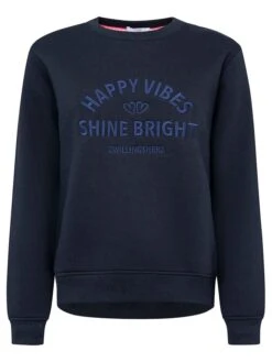 Sweatshirt "Happy Vibes" Donkerblauw -Limango Winkel zwillingsherz sweatshirt happy vibes donkerblauw 2