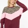 Sweatshirt "Konny" Rood/lichtroze -Limango Winkel zwillingsherz sweatshirt konny rood lichtroze
