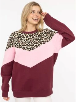 Sweatshirt "Konny" Rood/lichtroze