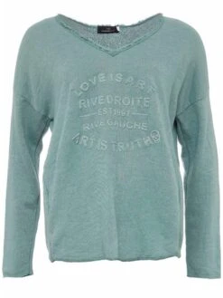 Sweatshirt "Love Is Art" Turquoise