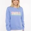 Sweatshirt "Smile" Lichtblauw -Limango Winkel zwillingsherz sweatshirt smile lichtblauw