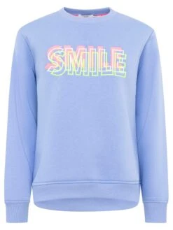 Sweatshirt "Smile" Lichtblauw -Limango Winkel zwillingsherz sweatshirt smile lichtblauw 2
