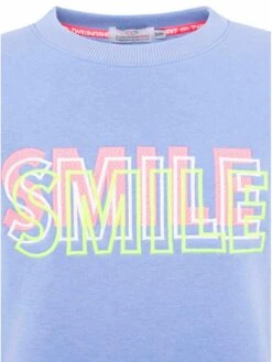 Sweatshirt "Smile" Lichtblauw -Limango Winkel zwillingsherz sweatshirt smile lichtblauw 3